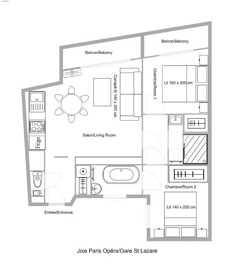 Apartment Joie Opera - Gare St Lazare Paris